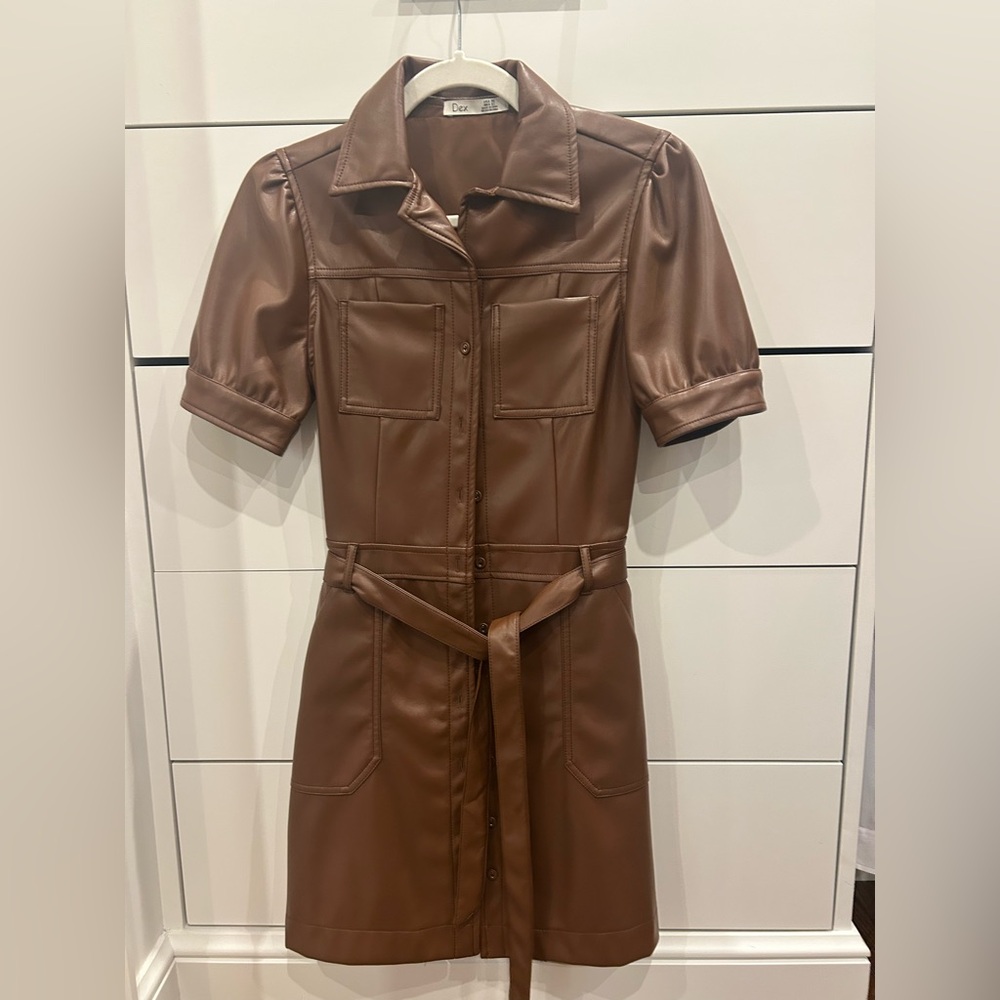 Dex Faux Leather Dress